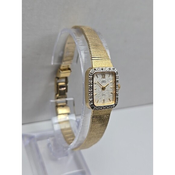 Jacques Prevard Nicolet Womens Vintage Quartz Diamond Bezel Watch New Battery main image 5